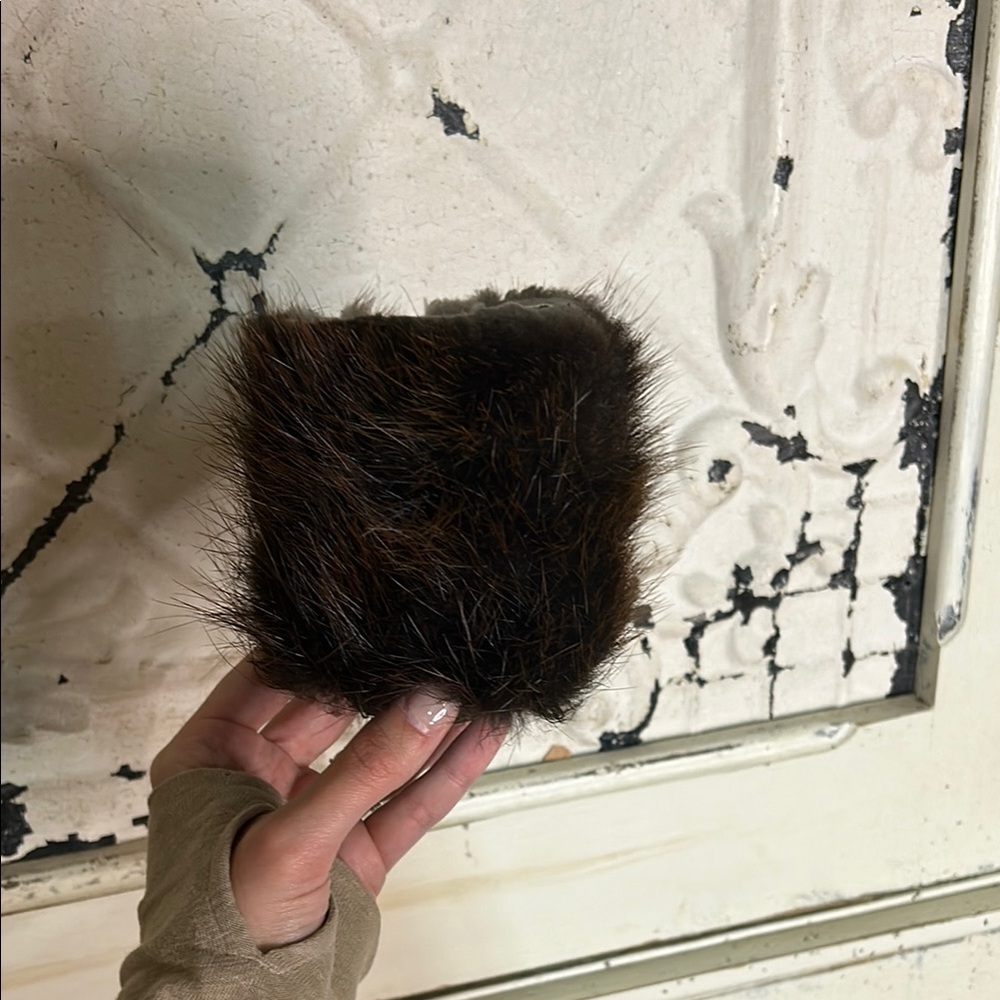 Authentic Beaver Fur Can Coozie.